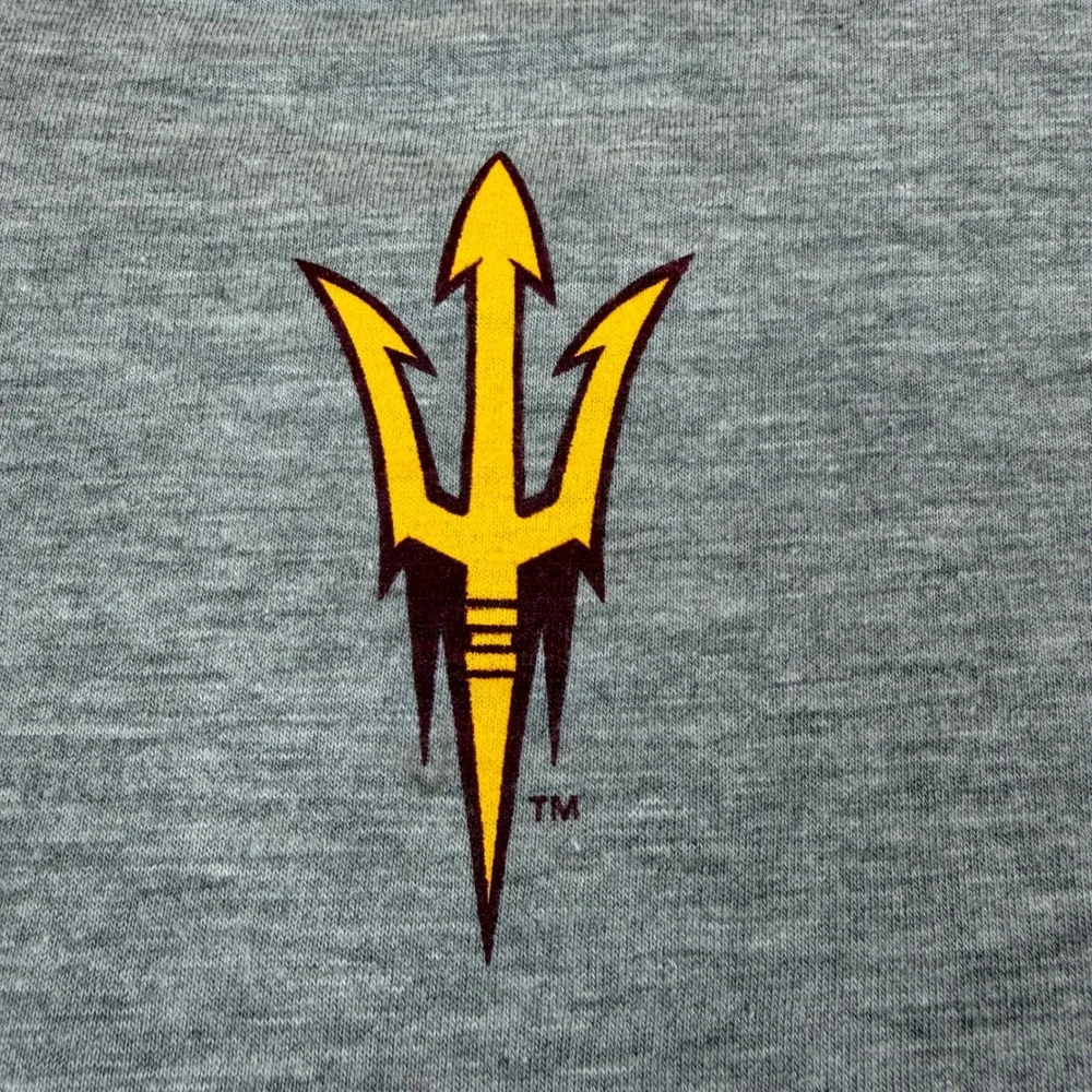 Nike Arizona State Sun Devils ASU‎ Mens Gray Graphic T-Shirt Regular Fit Medium